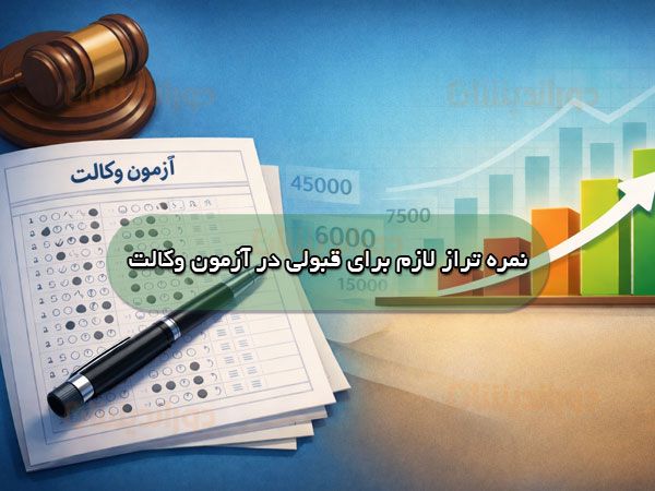 نمره تراز لازم برای قبولی در آزمون وکالت